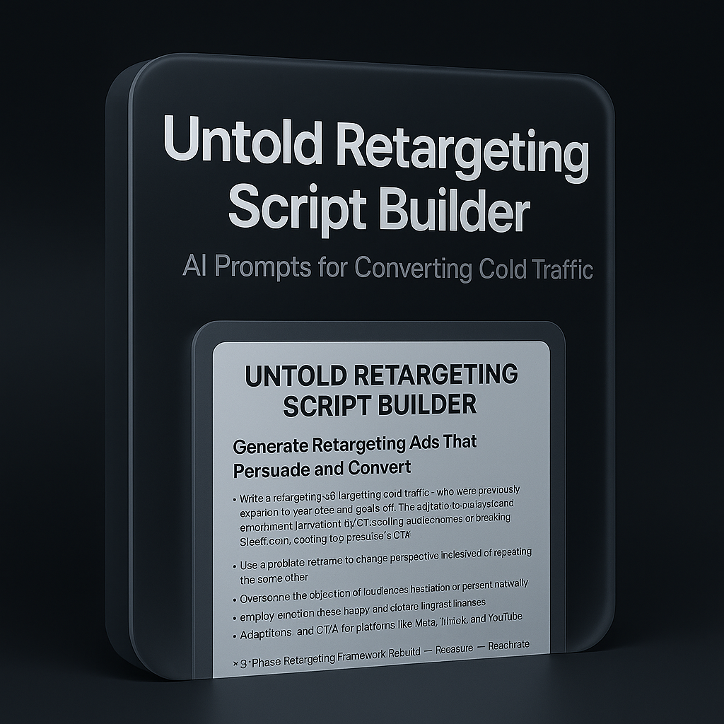 Untold Retargeting Script Builder – AI Prompts for Converting Cold Traffic into Buyers